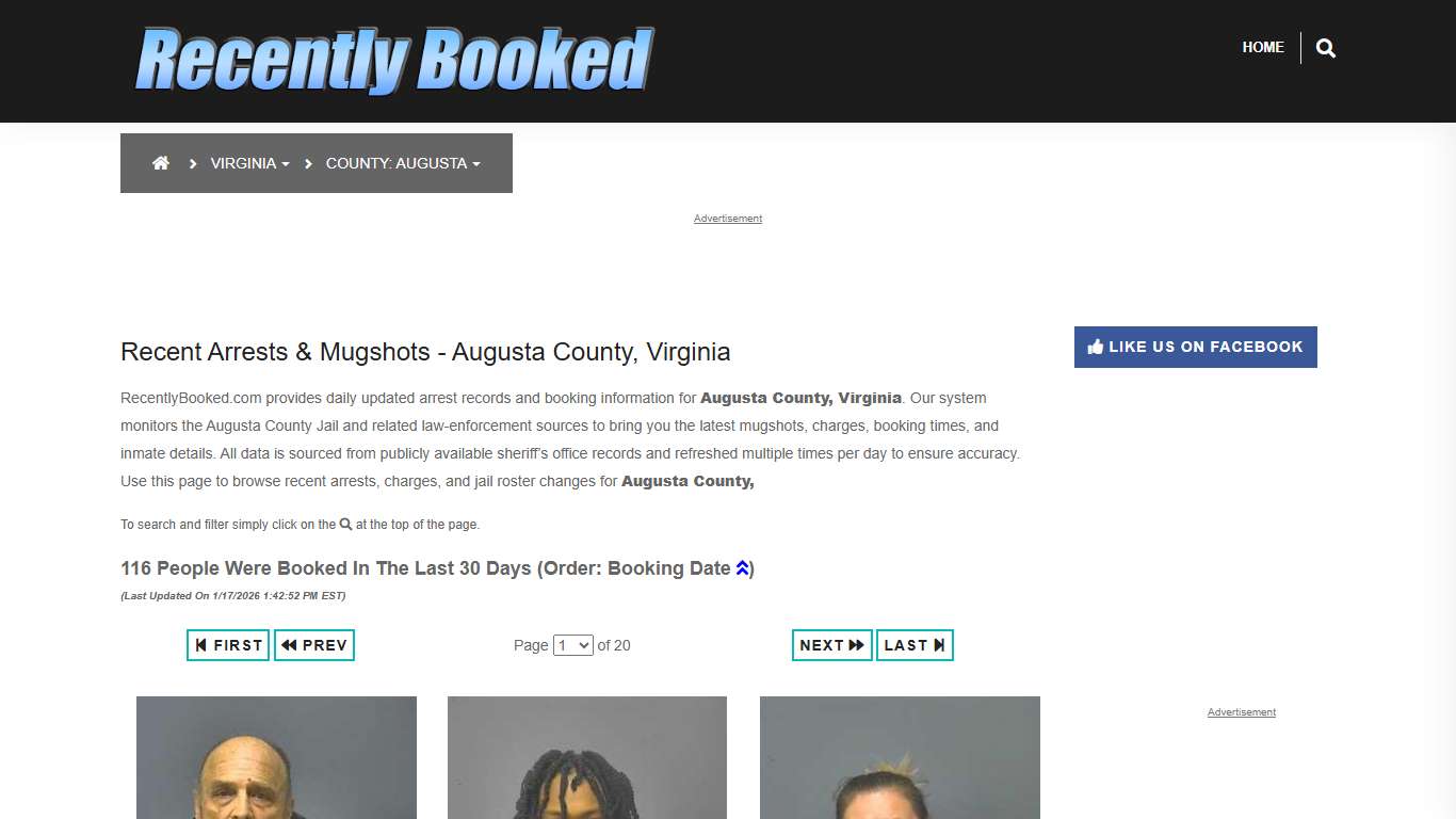 Augusta County, Virginia Mugshots | RecentlyBooked.com
